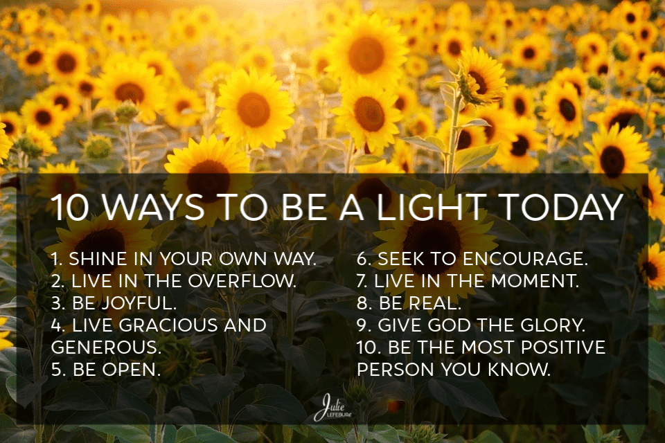 10 Ways Be A Light
