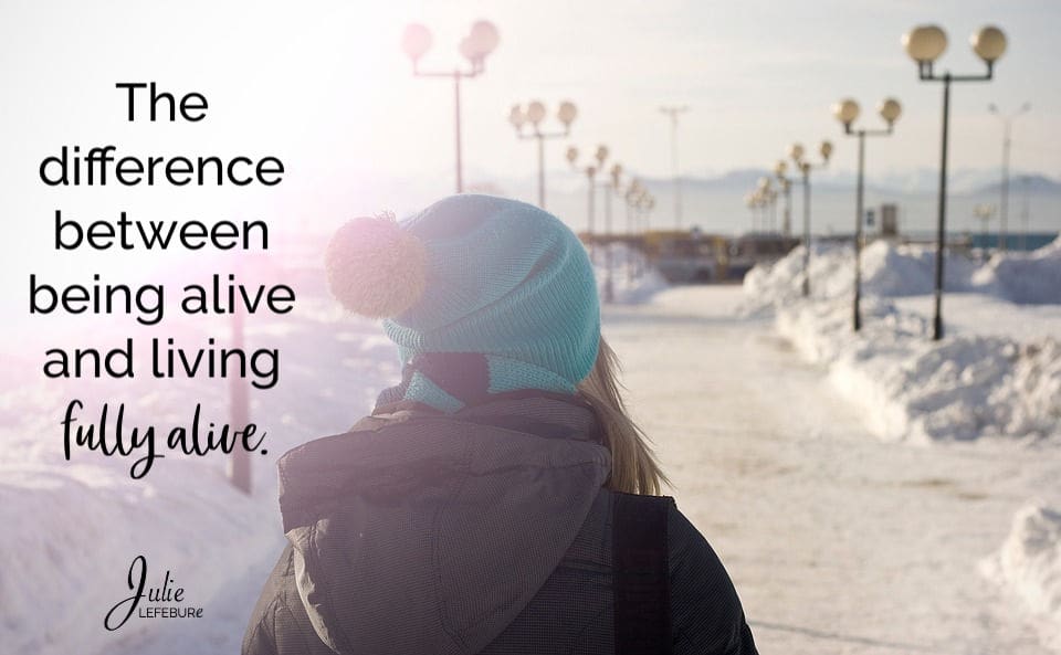 The difference between being alive and living fully alive.