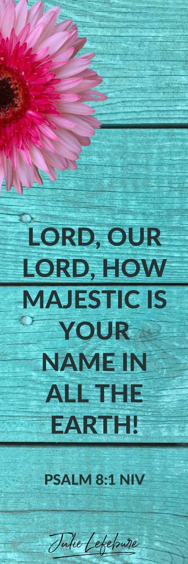 Psalm 8 1 bookmark Psalm 8:1 NIV Bookmark