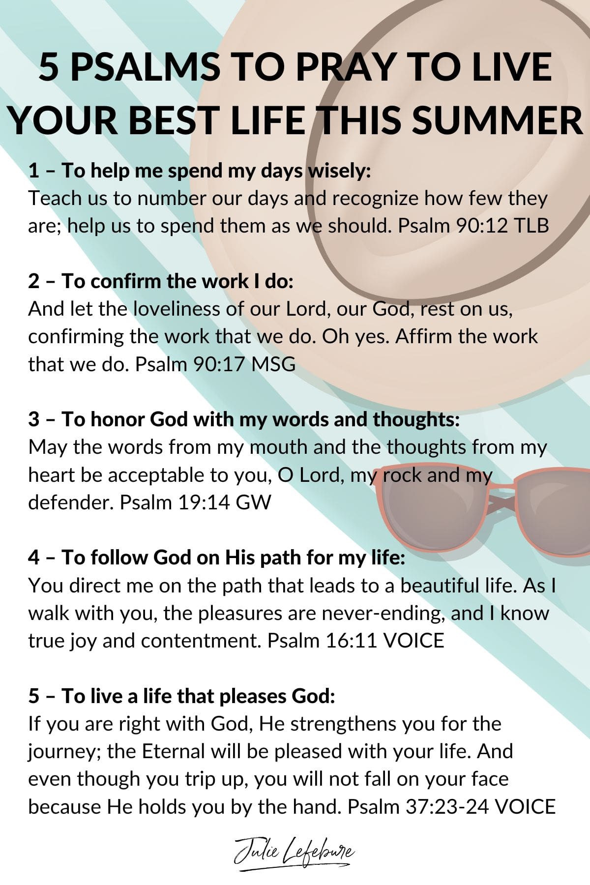 5 Psalms to pray best life summer printable 5 Psalms to Pray to Live Your Best Life This Summer
