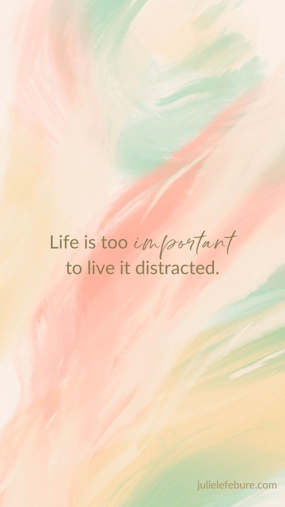 Life is too important lockscreen Life Is too Important to Live it Distracted lockscreen
