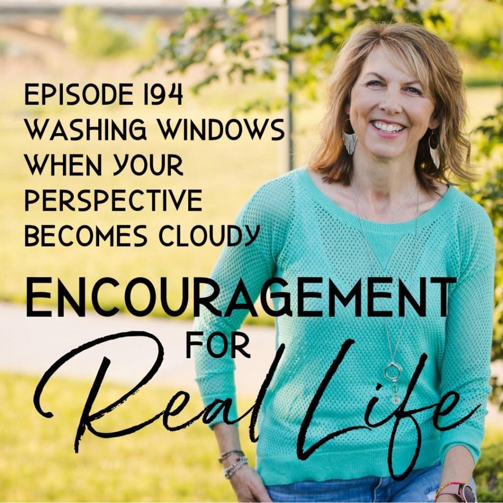 Encouragement for Real Life Podcast, Episode 194, Washing Windows When Your Perspective Becomes Cloudy